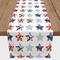 Floral Stars Pattern Cotton Twill Runner